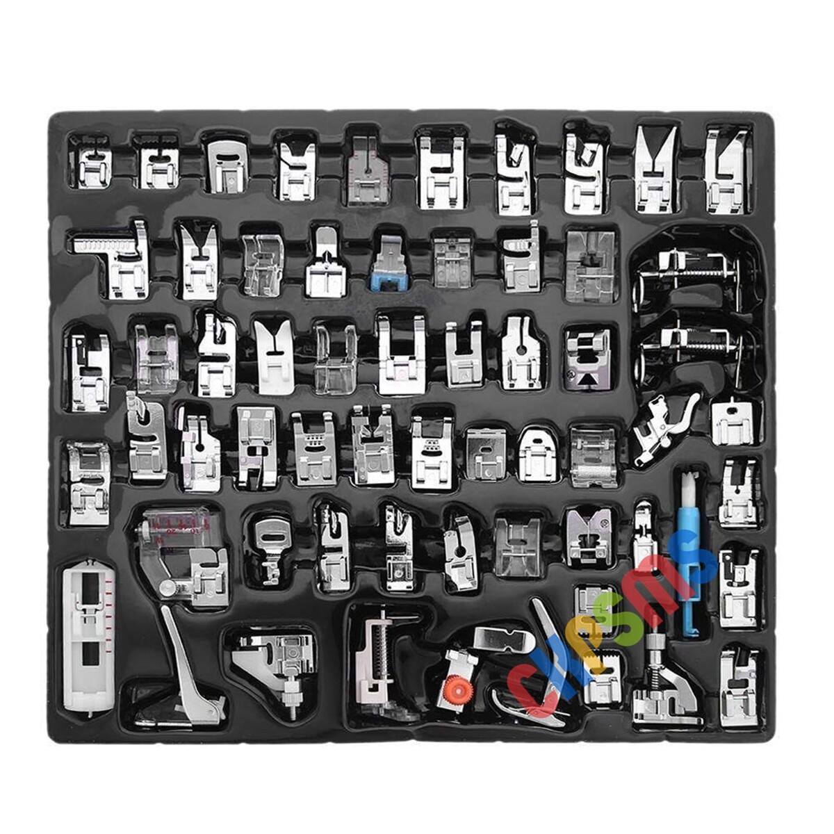 62PCS Presser Feet FOR Singer,Brother,Janome,Kenmore low shank home machines