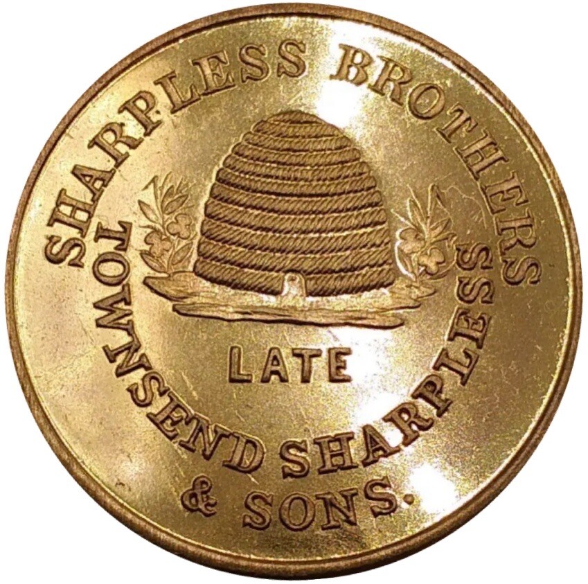 (1857) Philadelphia PA-469kpb (R-4) Dry Goods Sharpless Bros Merchant Token N53