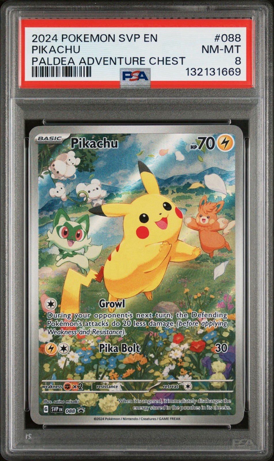 2024 POKEMON SVP EN-SV BLACK STAR PROMO PALDEA ADVENTURE CHEST PIKACHU PSA 8 2024 POKEMON SVP EN-SV BLACK STAR PROMO PALDEA ADVENTURE CHEST PIKACHU PSA 8
