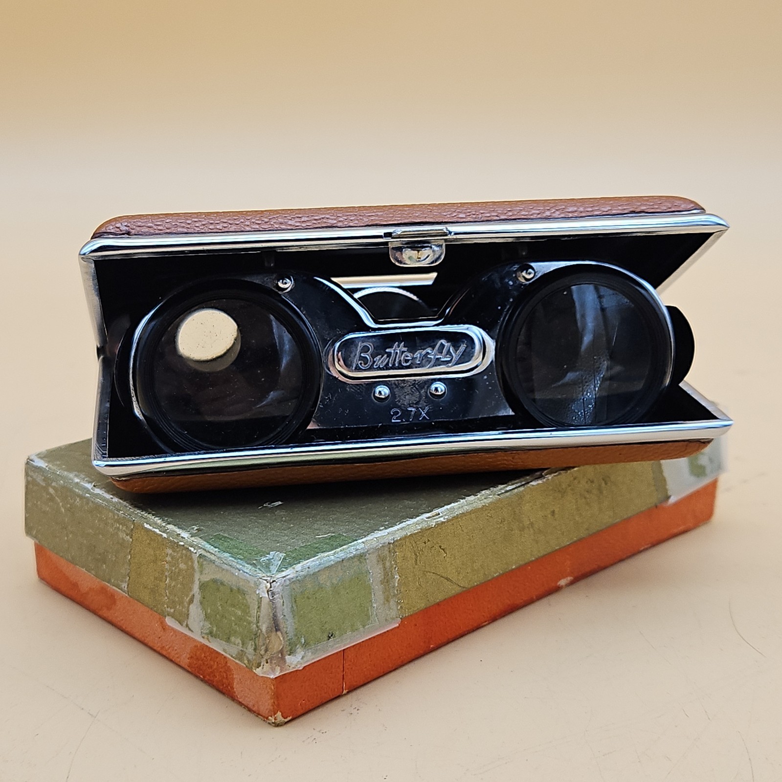 Vintage Star-Lite Opera Glasses Butterfly 2.7x Collapsible