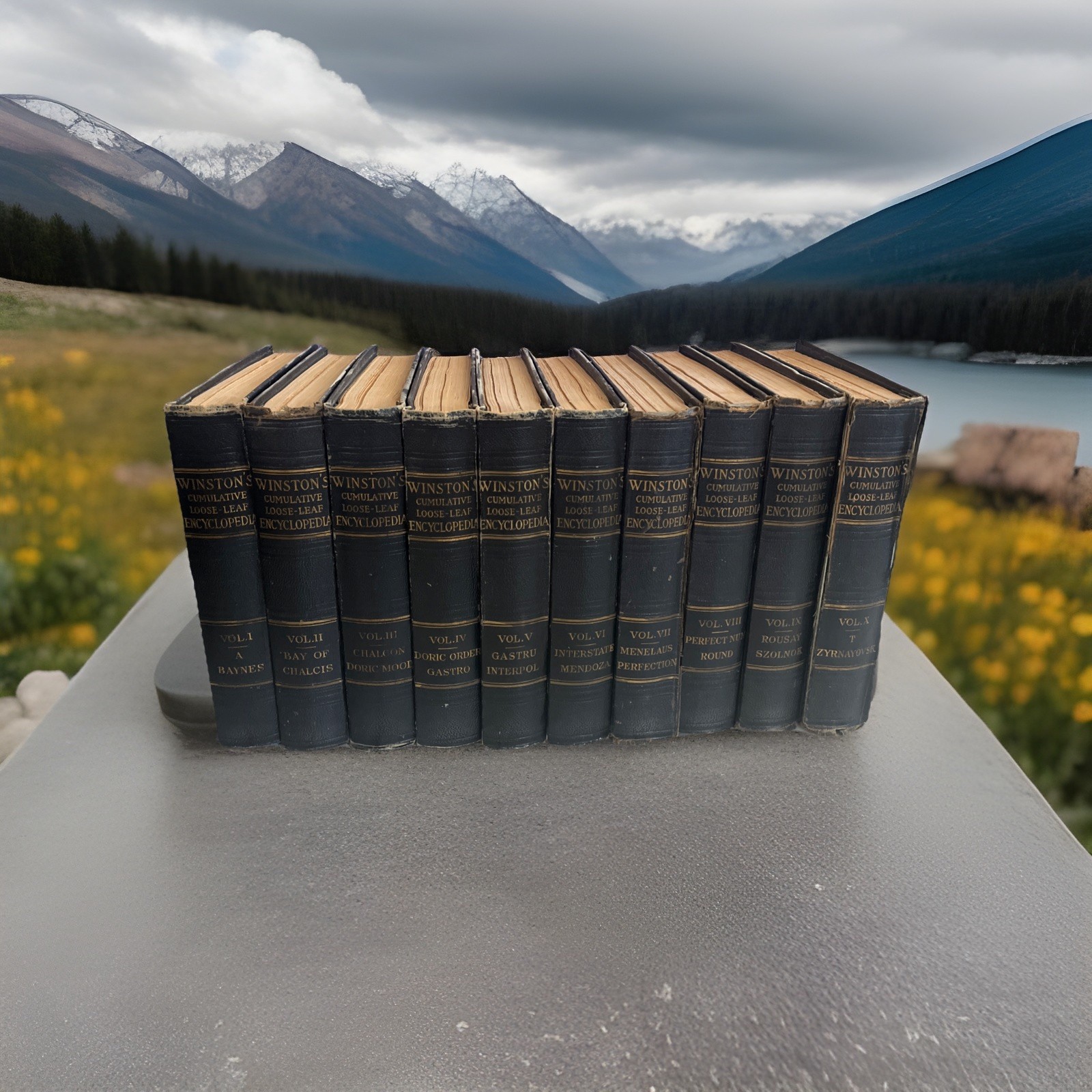 Winston\'s Cumulative Loose-Leaf Encyclopedia, 1922 Complete Volumes 1-10 - Decor