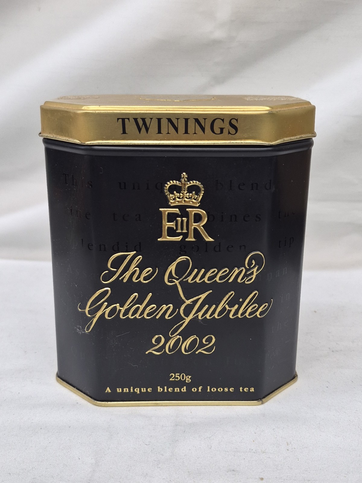 Twinings Queen Elizabeth II Golden Jubilee 2002 Commemorative Tea Tin 250g