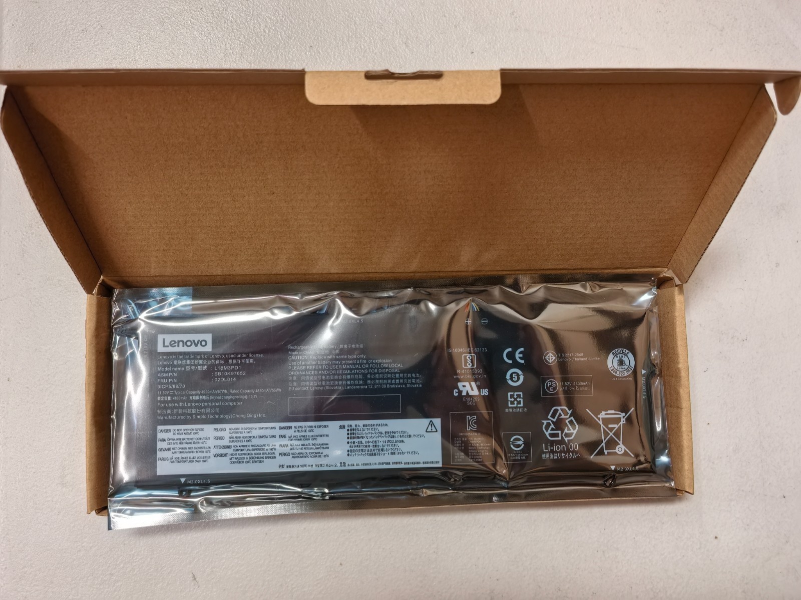 NEW Genuine L18L3PD1 L18M3PD1 L18C3PD2 Battery for Lenovo ThinkPad T490s T495s