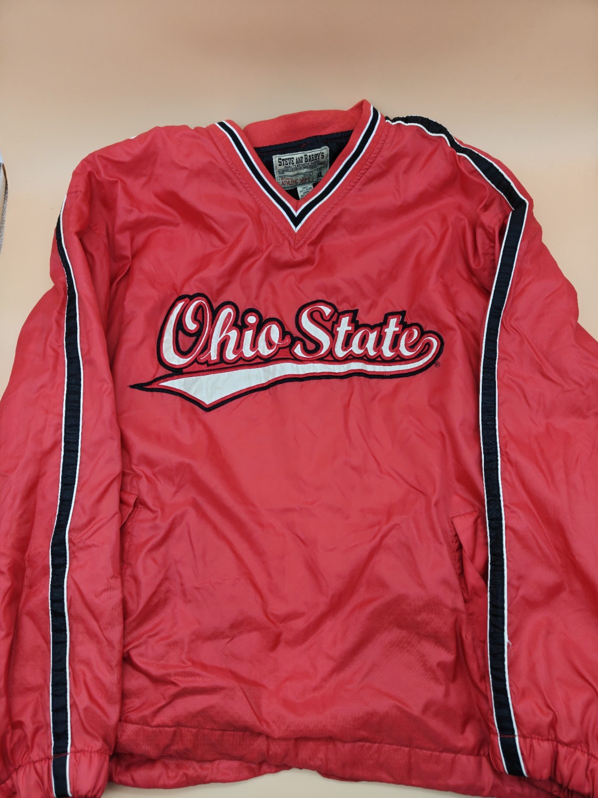 Vintage Y2K Ohio State Buckeyes Steve & Barry’s Pullover Jacket XL Ripped
