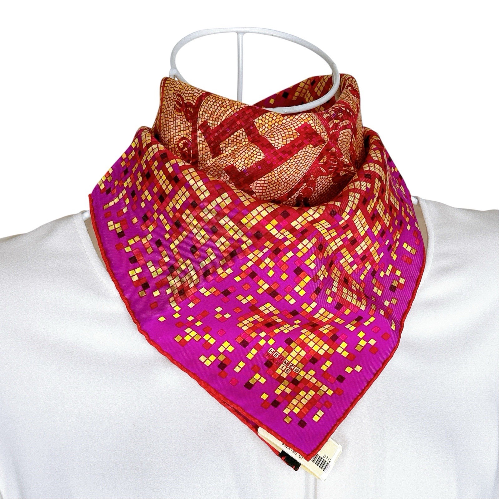 VTG HERMES Carre 45 Silk Scarf \