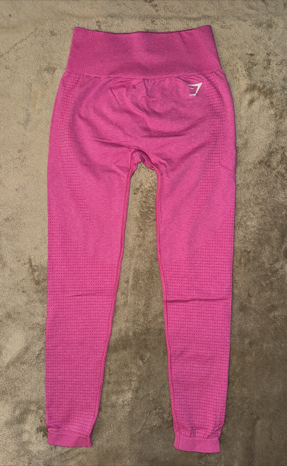 GYMSHARK Vital Seamless 2.0 Leggings in Super-Set Pink/Marl - Size Medium