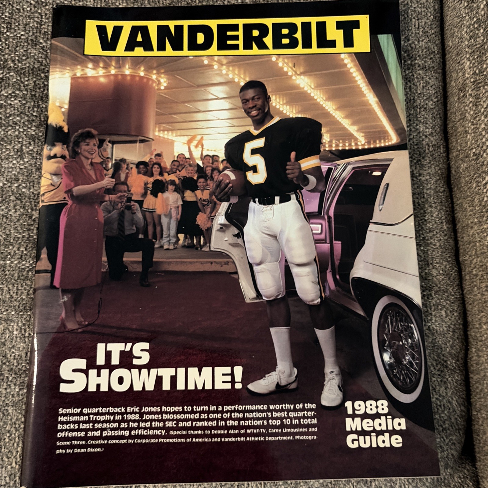 1988 Vanderbilt Commodores Football Media Guide Original SEC Vintage Book