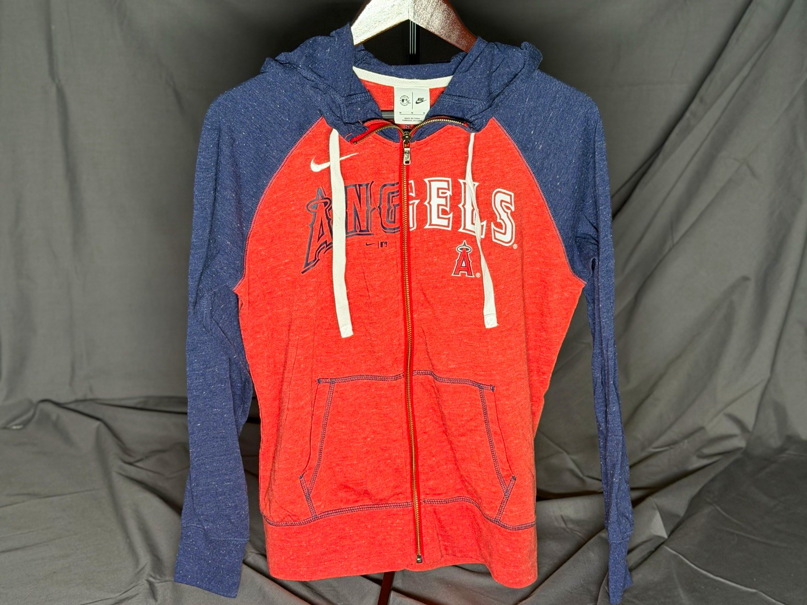 Women’s Nike Los Angeles Angels MLB Baseball Full Zip Hoodie Size M Licensed