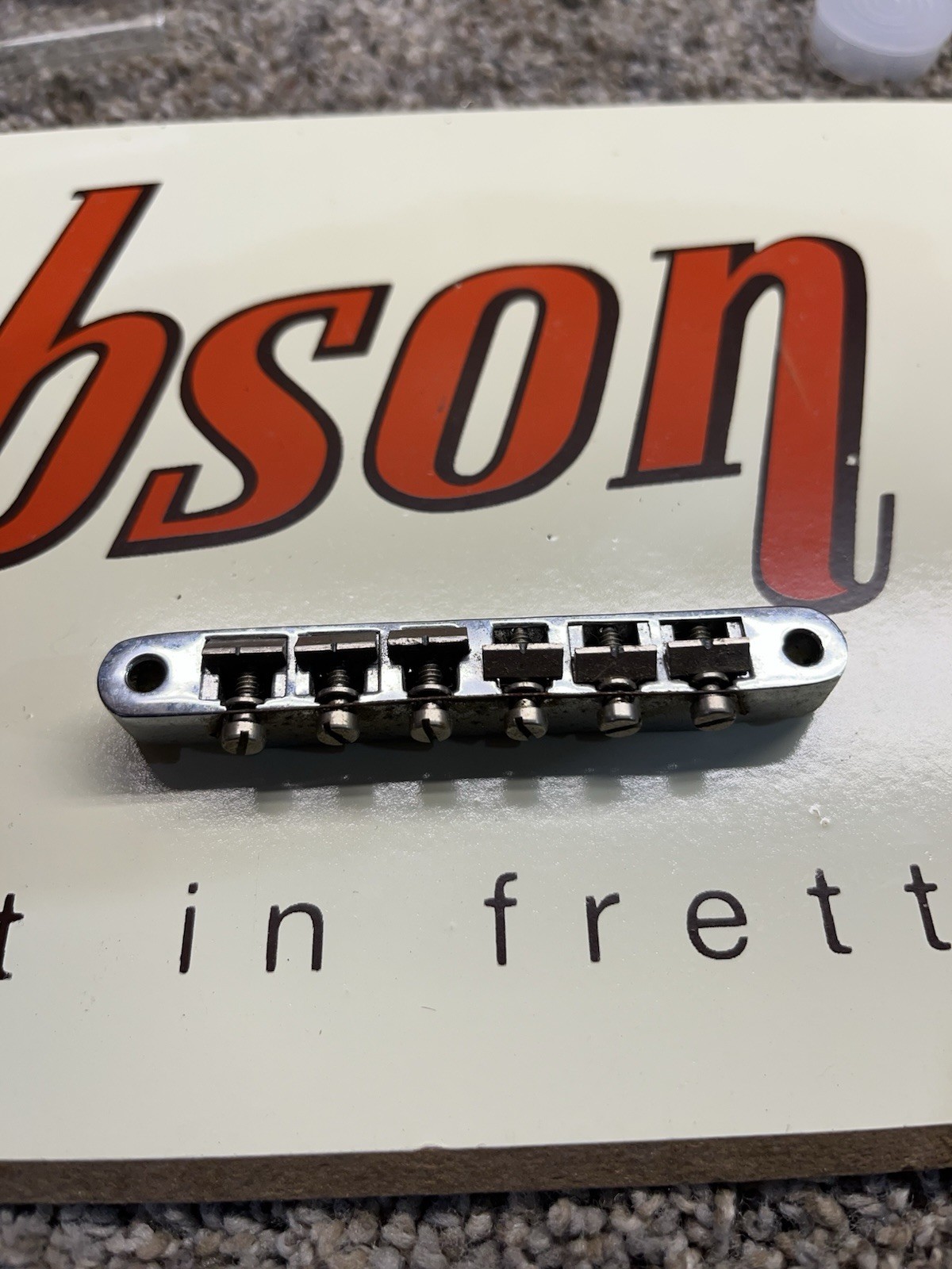 Vintage Gibson Pat No Tune O Matic Electric Guitar Bridge
