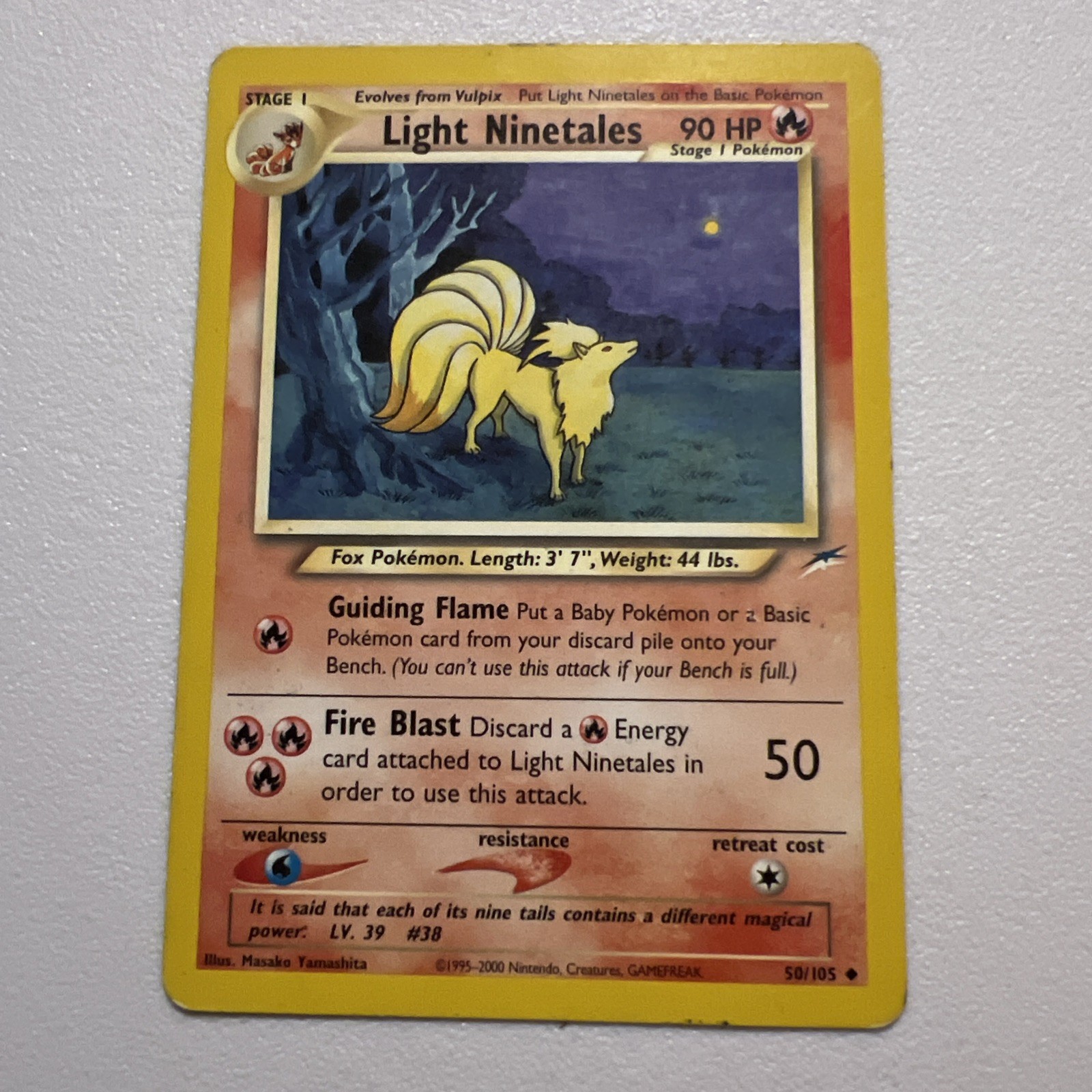 Light Ninetales 50/105 Pokemon Card Neo Destiny Regular Light Ninetales 50/105 Pokemon Card Neo Destiny Regular