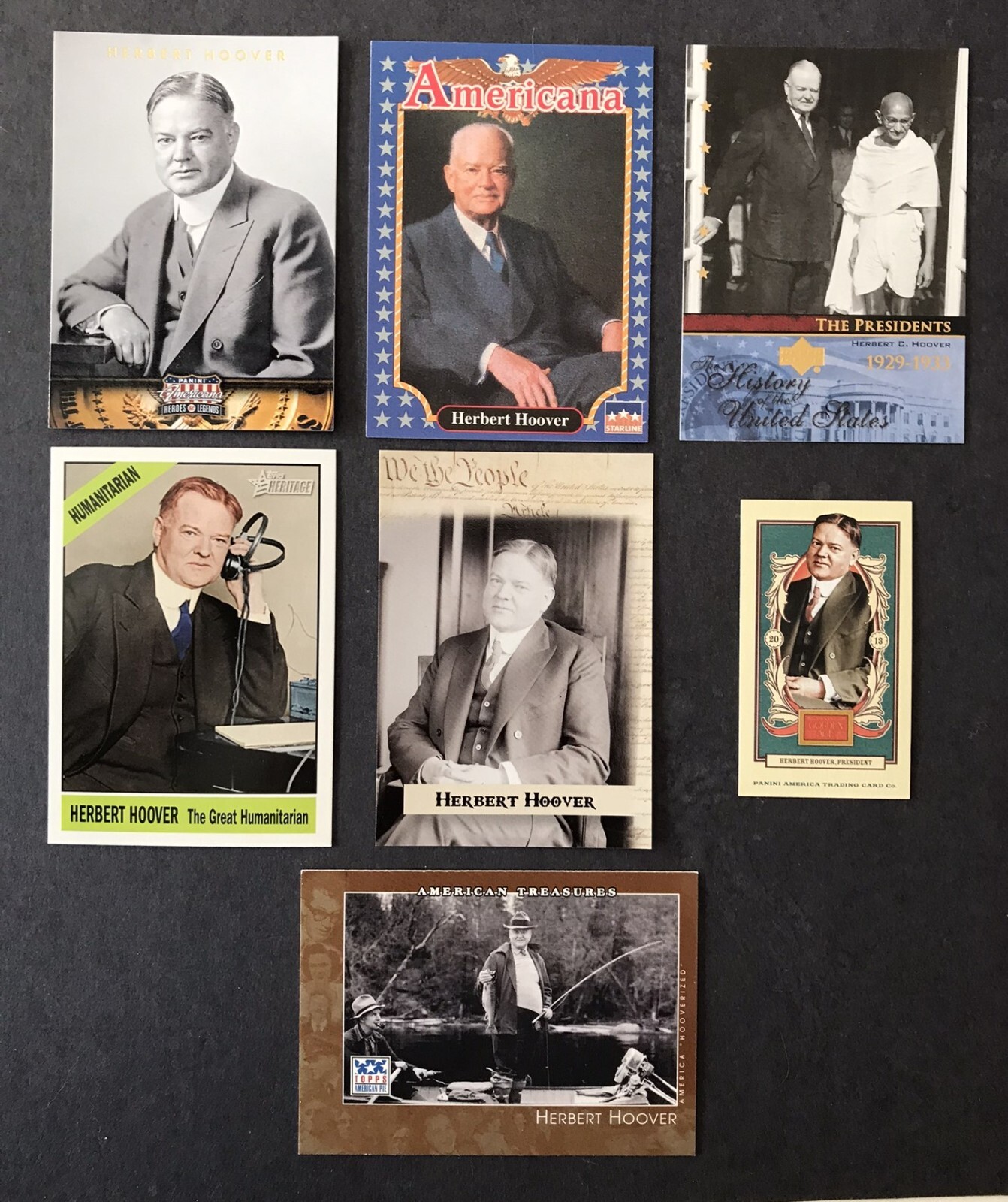 Herbert Hoover   31th   President of U.S.   Collector  Cards, 6 diff