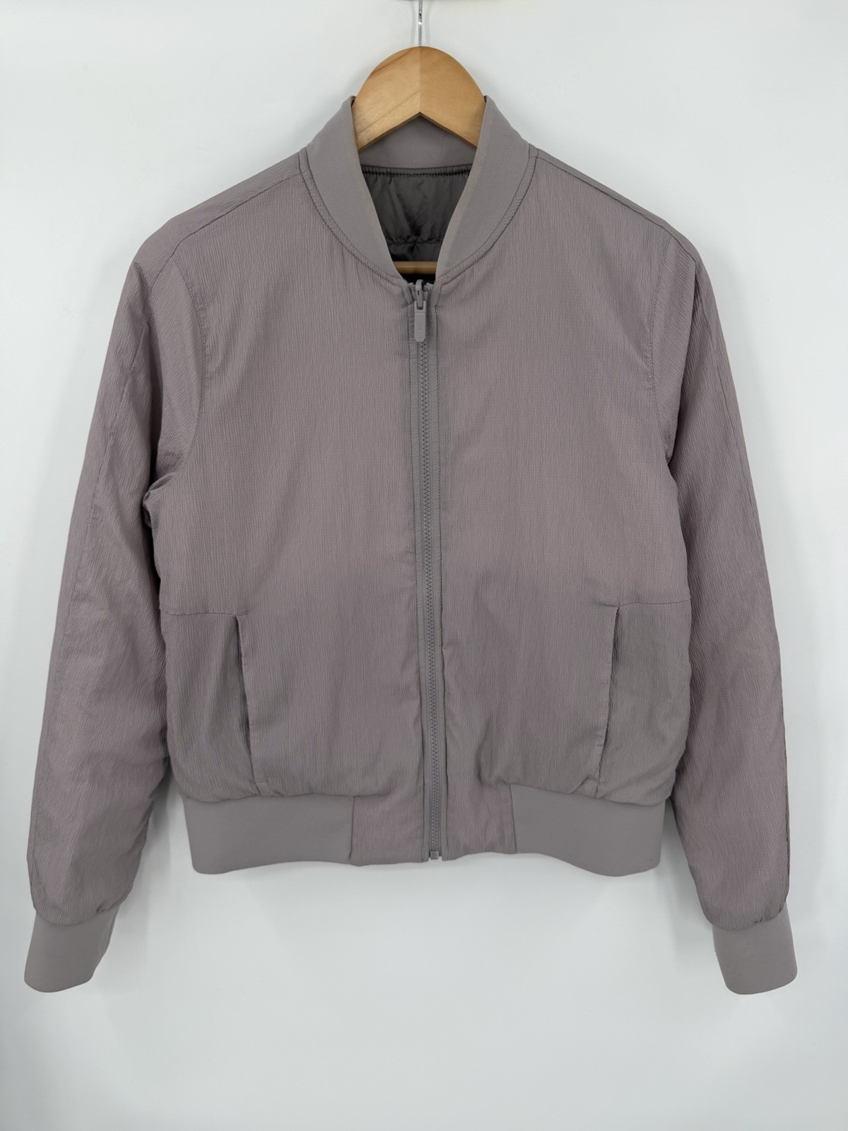 Lululemon Women’s Non Stop Bomber Jacket Reversible Dark Chrome Size 8