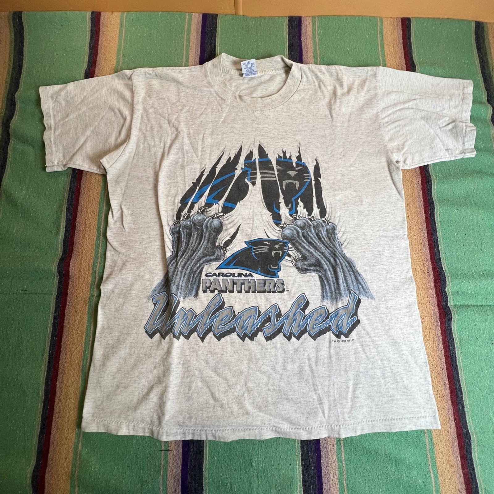 Vintage 1993 Carolina Panthers Salem Sportswear T Shirt Mens Gray NFL Unleashed