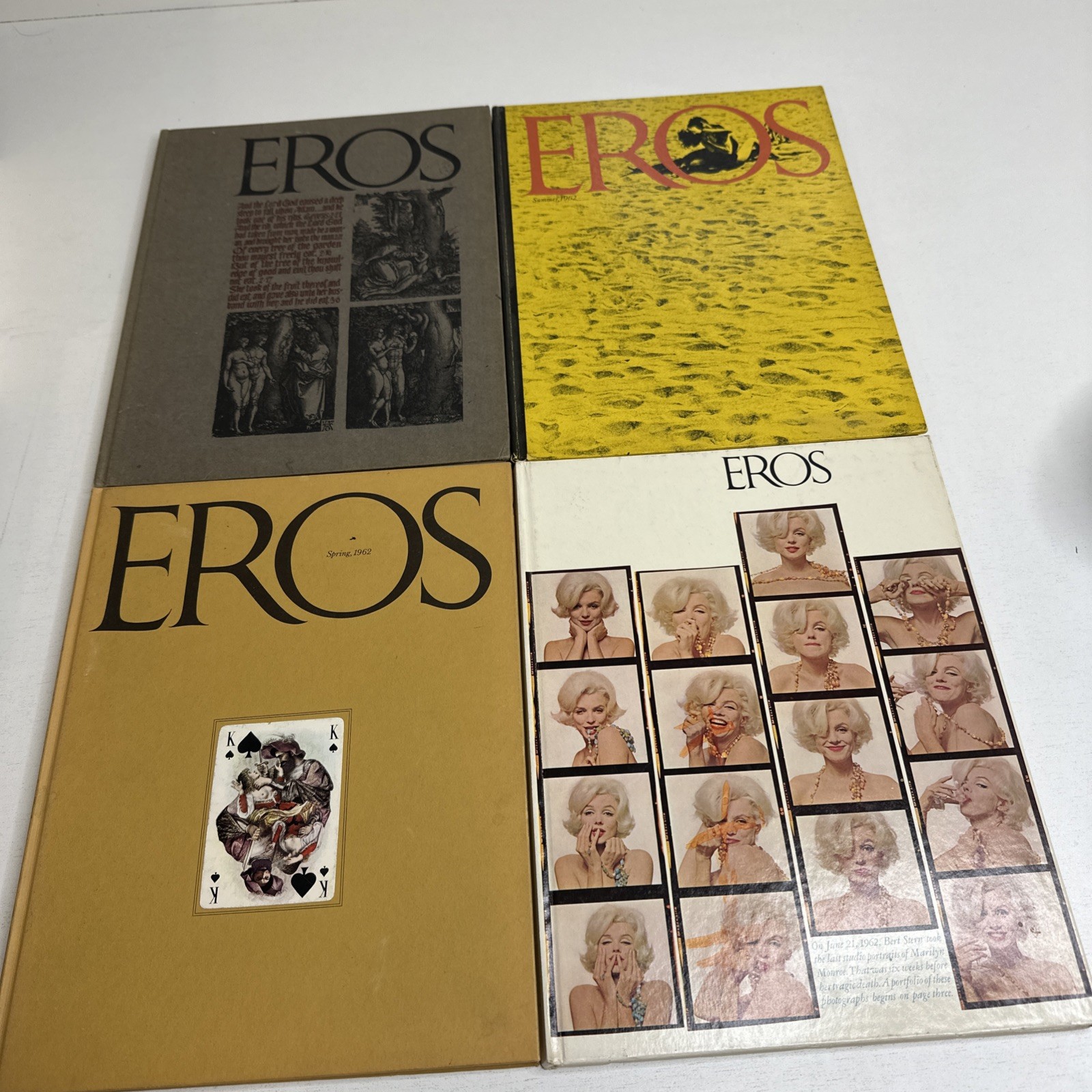 Lot of 4 Vintage 1962 Eros Hardcover Books Vol. 1 - #1-4 Complete Set
