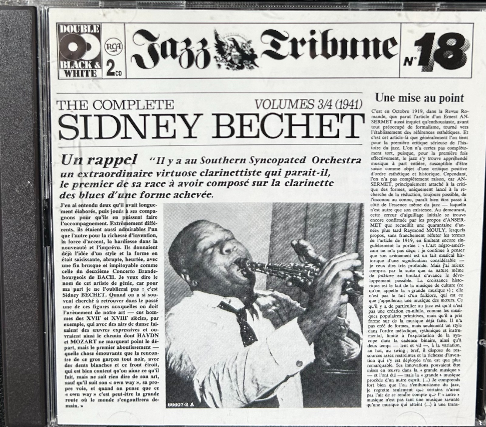 SIDNEY BECHET-The Complete Sidney Bechet Vol. 3/4 (1941) 2 CD IMPORT BMG France SIDNEY BECHET-The Complete Sidney Bechet Vol. 3/4 (1941) 2 CD IMPORT BMG France