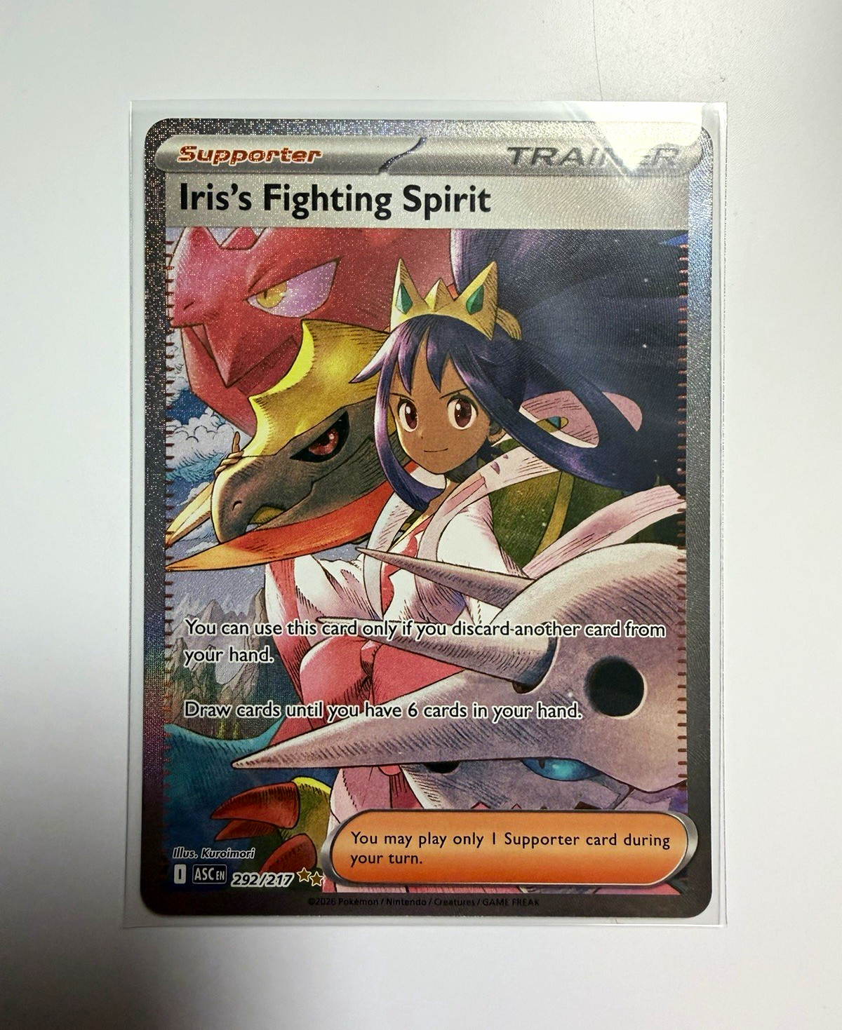 Iris\'s Fighting Spirit 292/217 IR Ascended Heroes NM Iris\'s Fighting Spirit 292/217 IR Ascended Heroes NM