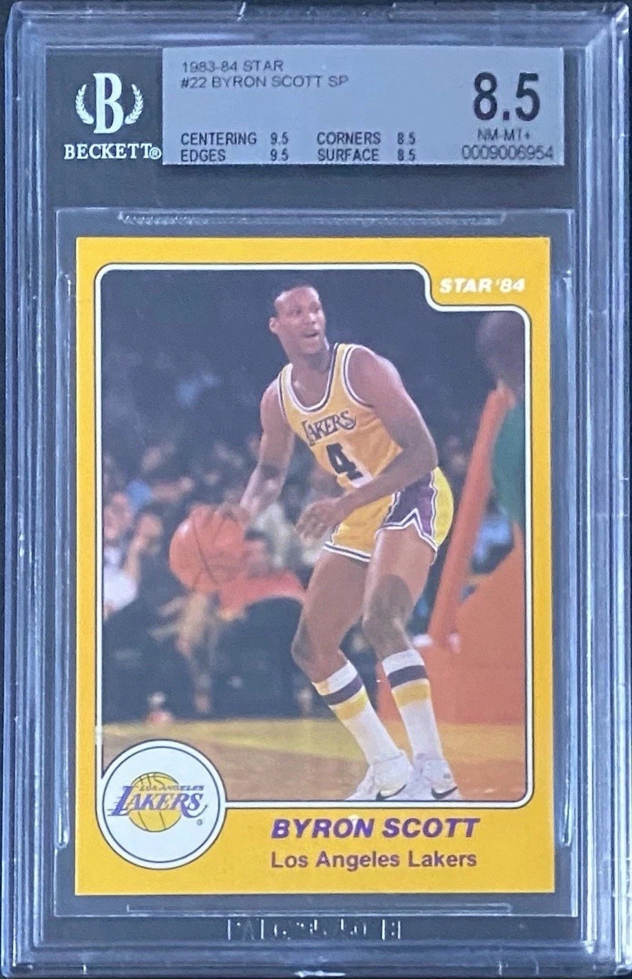 1983-84 Star Byron Scott SP BGS 8.5 - 9.5 / 9.5 / 8.5 / 8.5 Lakers 1983-84 Star Byron Scott SP BGS 8.5 - 9.5 / 9.5 / 8.5 / 8.5 Lakers