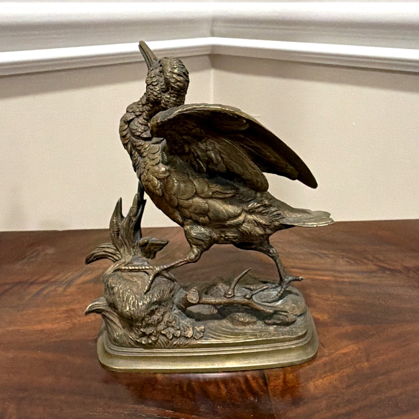 Bronze Metal Bird Sculpture 19th century