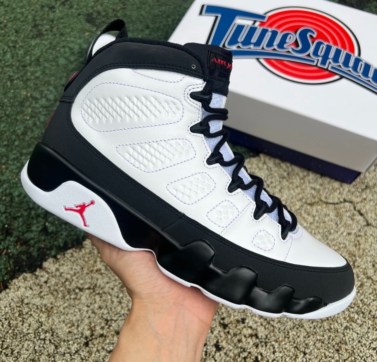 🌠 Nike Air Jordan 9 Retro Space Jam White Black True Red High Top Men\'s Sneaker