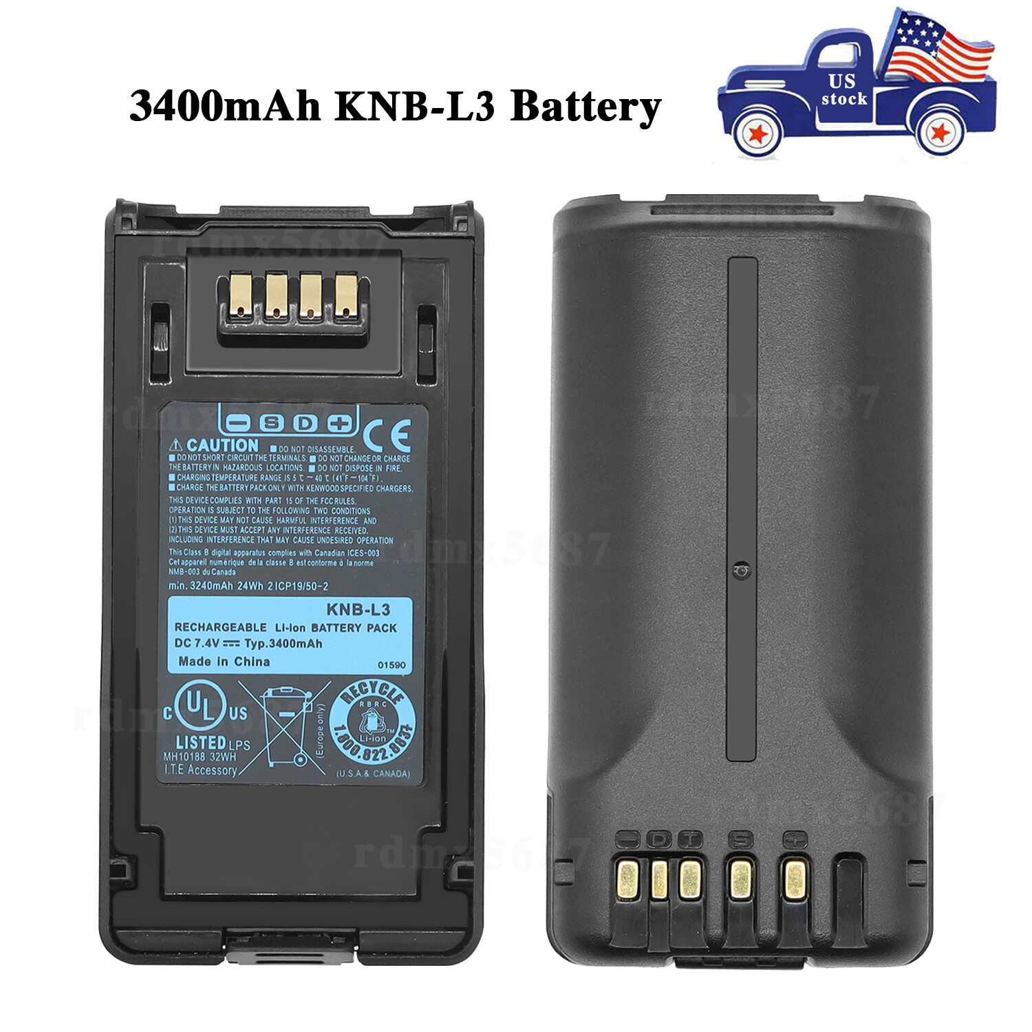 Battery KNB-L3 For Kenwood Viking VP5000 VP5230 VP5330 VP5430 KNB-L1M KNB-L2M