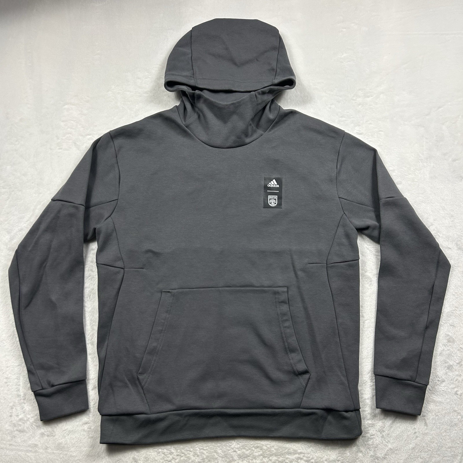 Adidas Austin FC Mens Medium Hoodie Pullover Soccer MLS Sweatshirt Charcoal