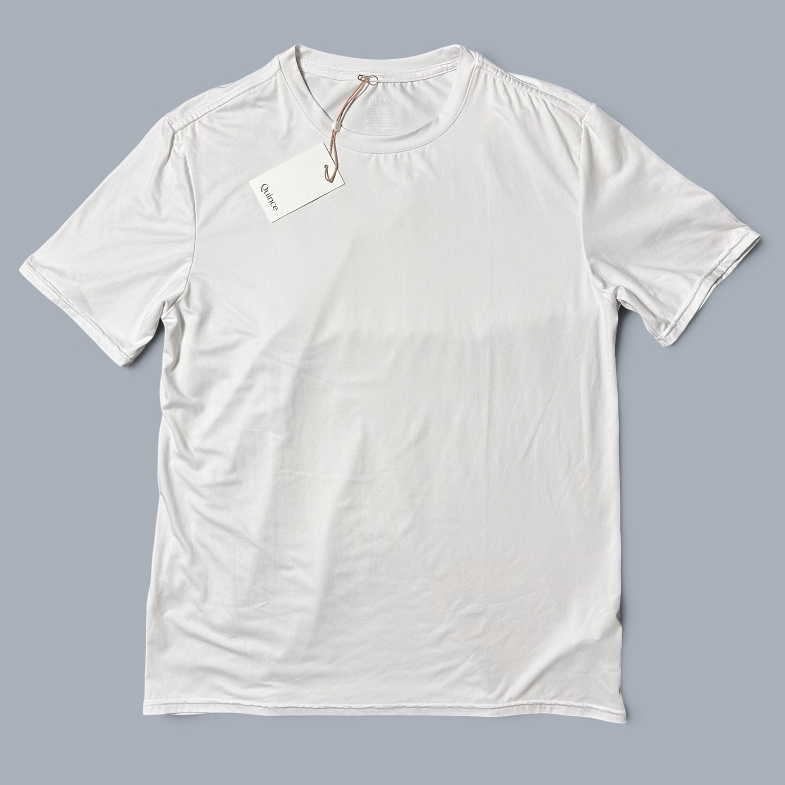 Quince Flowknit Breeze Performance Tee Mens M White Moisture Wicking NWT Quince Flowknit Breeze Performance Tee Mens M White Moisture Wicking NWT