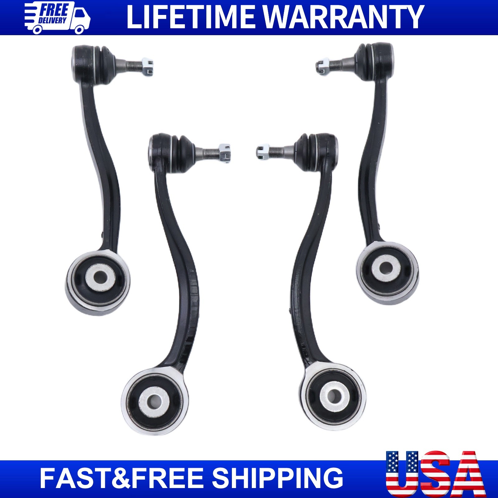 Front Upper Control Arms with Ball Joints Set for Hyundai Genesis Equus 2009‑14