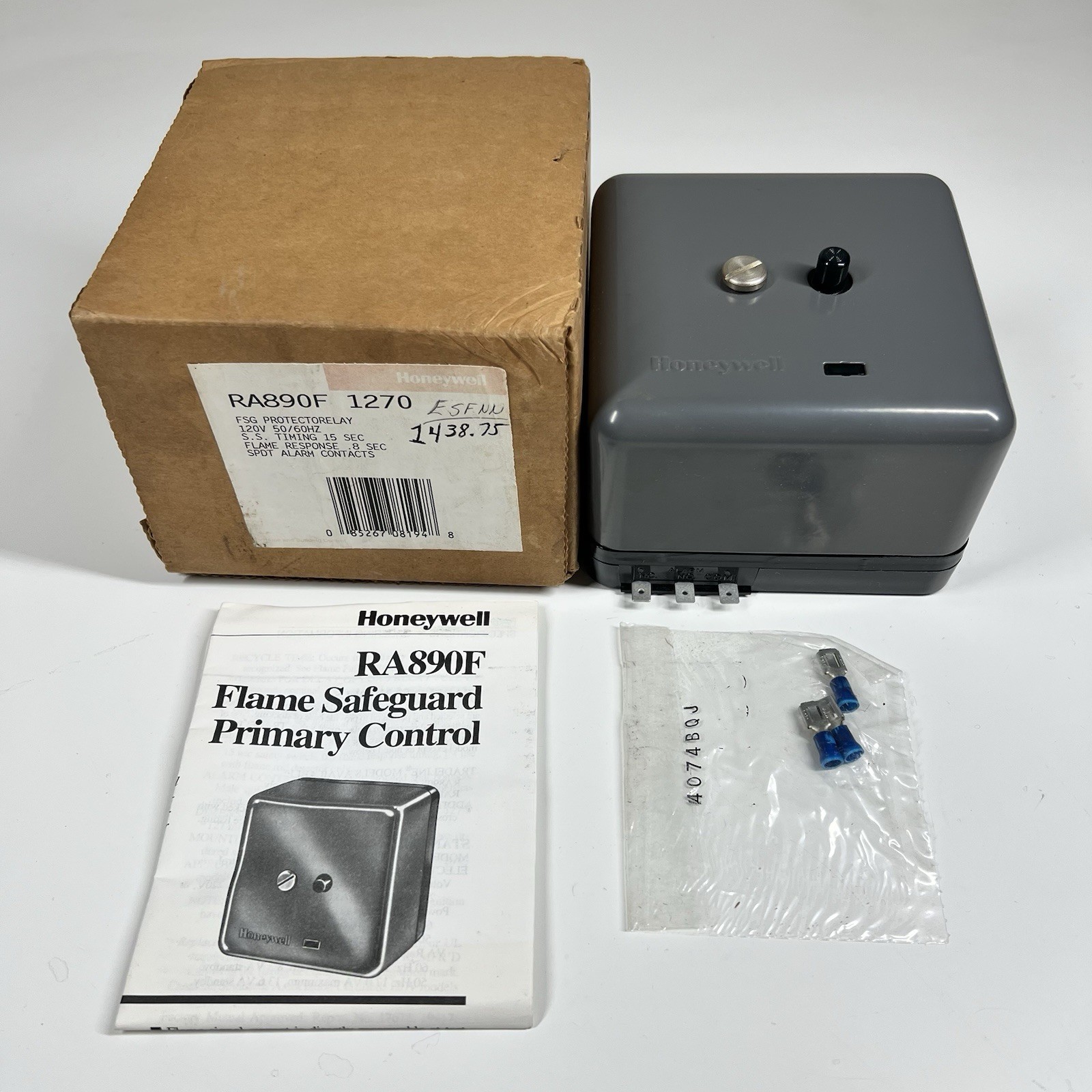 Honeywell RA890F1270 Protectorelay Flame Relay Primary Control Genuine OEM New Honeywell RA890F1270 Protectorelay Flame Relay Primary Control Genuine OEM New