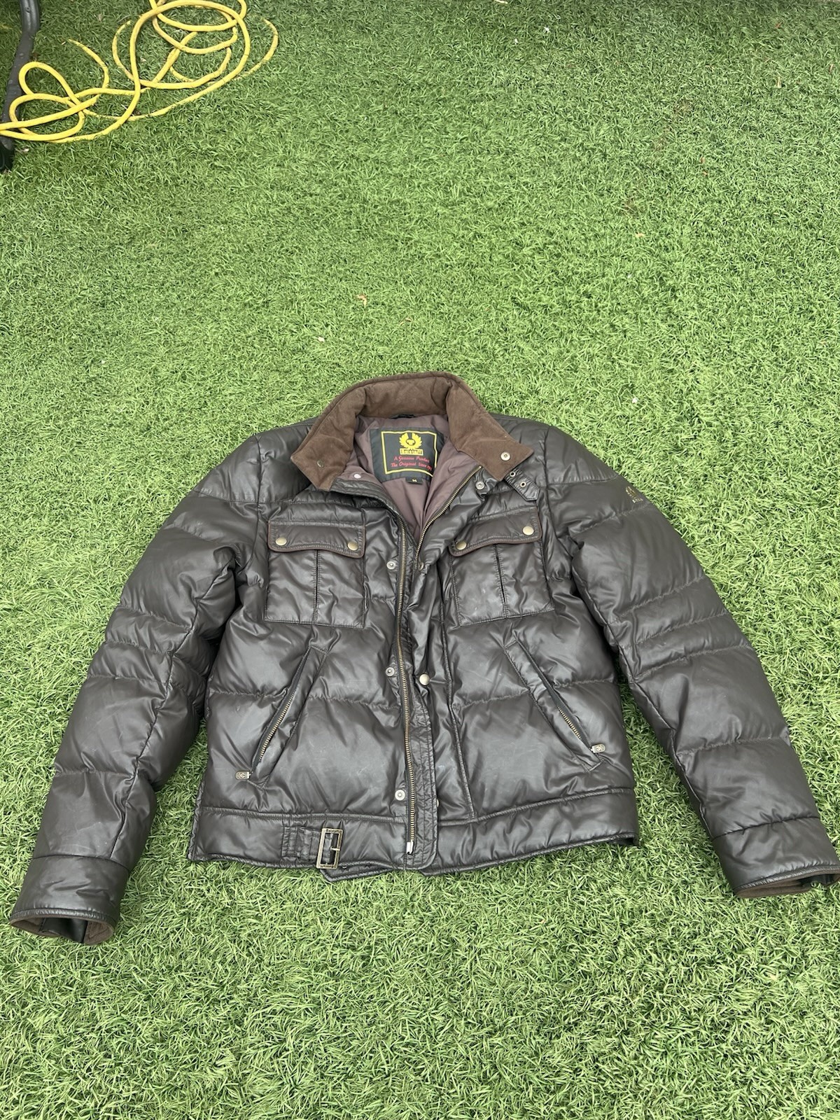 Belstaff Circuit Down Puffer Jacket Black Men\'s (Medium) Quilted Bomber