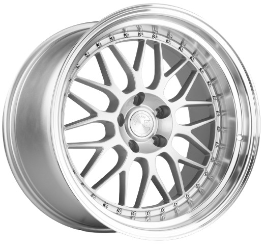 Aodhan AH02 19x9.5 5x114.3 +12 Silver w/ Machined Lip Wheel Rim