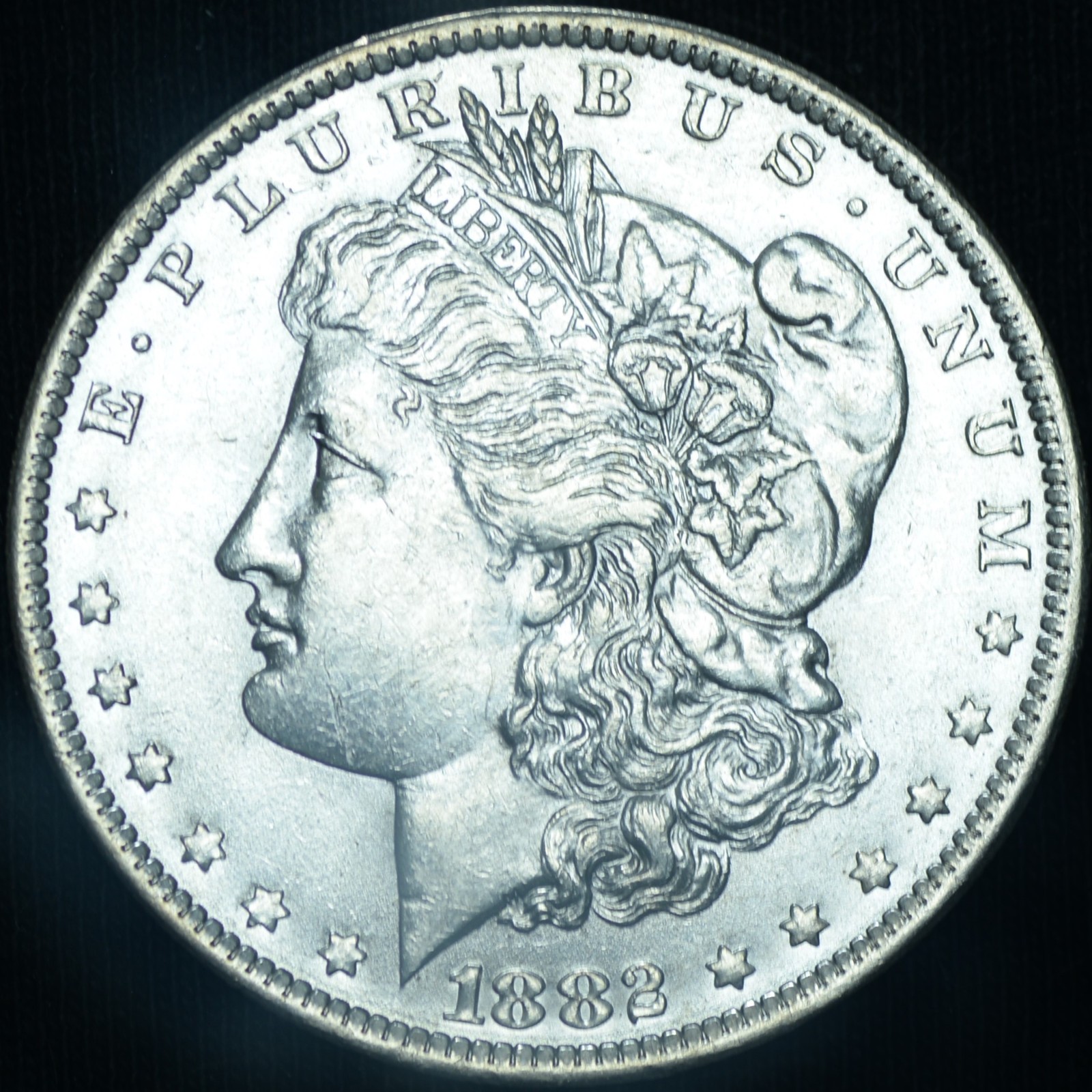 1882 O/S Morgan Silver Dollar AU++ Tough Variety ~ 26412 1882 O/S Morgan Silver Dollar AU++ Tough Variety ~ 26412