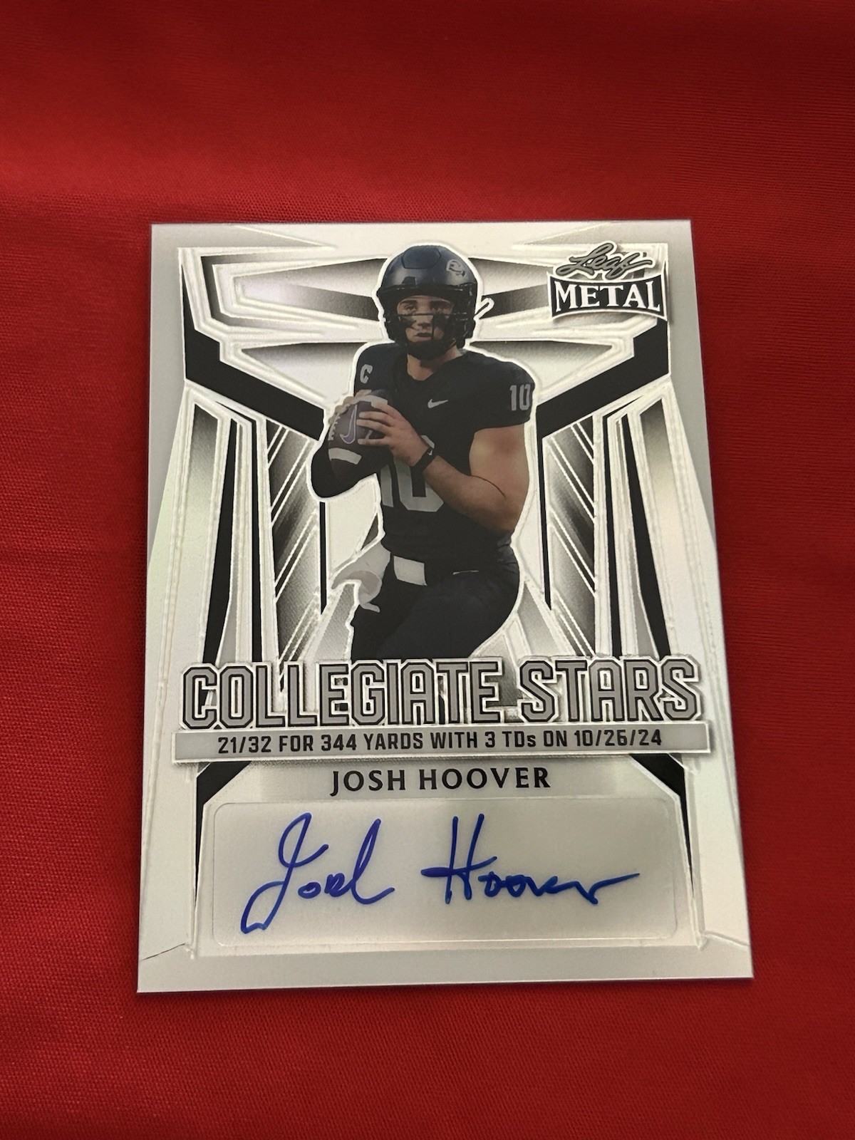 2025 Leaf Metal Collegiate Stars Josh Hoover Signed Autograph Auto /12 Joshua 2025 Leaf Metal Collegiate Stars Josh Hoover Signed Autograph Auto /12 Joshua
