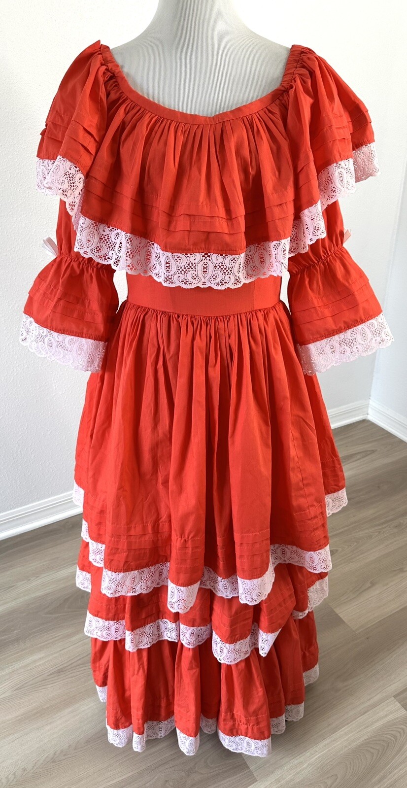 Folklorico Vintage Custom Made Mexican Traditional Dress 34” Bust READ Folklorico Vintage Custom Made Mexican Traditional Dress 34” Bust READ