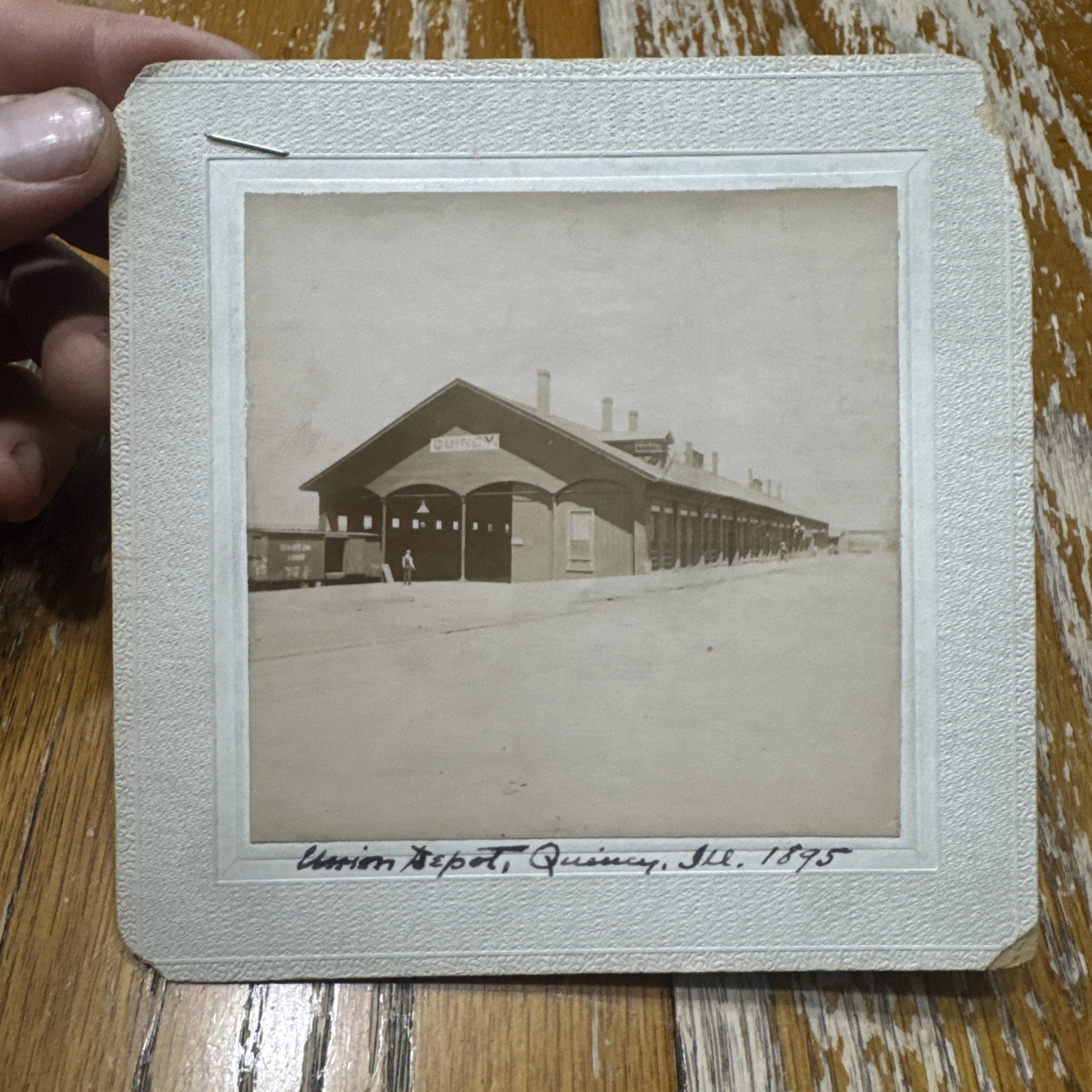 Quincy Illinois 1895 Union Depot Photo Railroad Station CB&Q Chicago Burlington