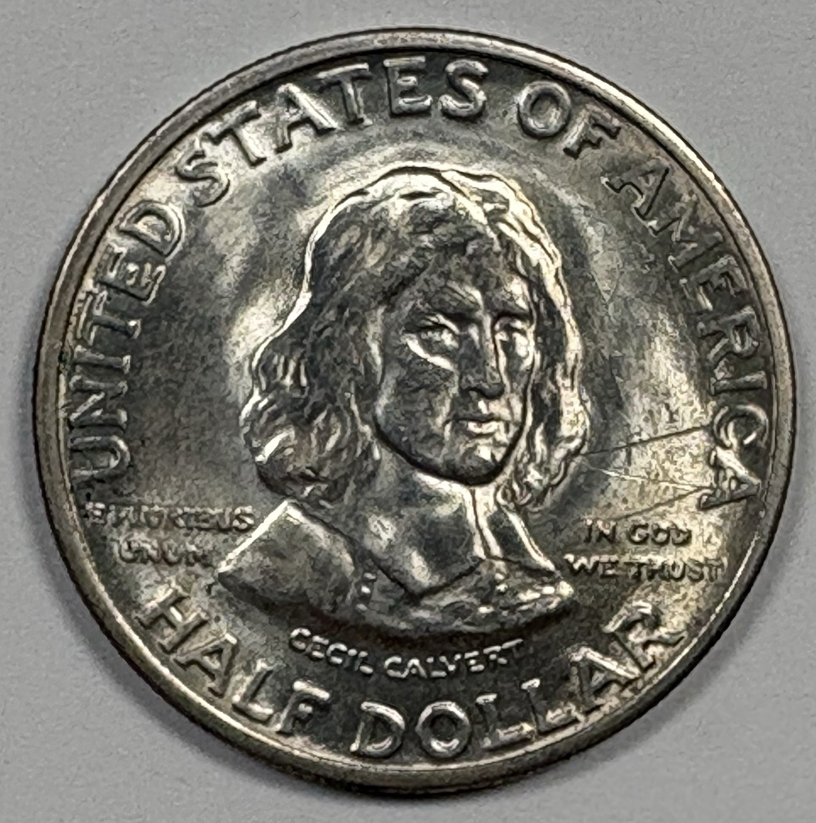 1934 MARYLAND COMMEMORATIVE HALF DOLLAR AU/BU DETAILS 1934 MARYLAND COMMEMORATIVE HALF DOLLAR AU/BU DETAILS