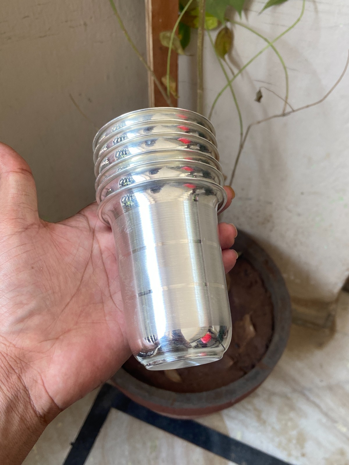 999 Pure Silver Tumbler 50g Fine Silver Drinking Cup Water Milk Glass - 1 Piece