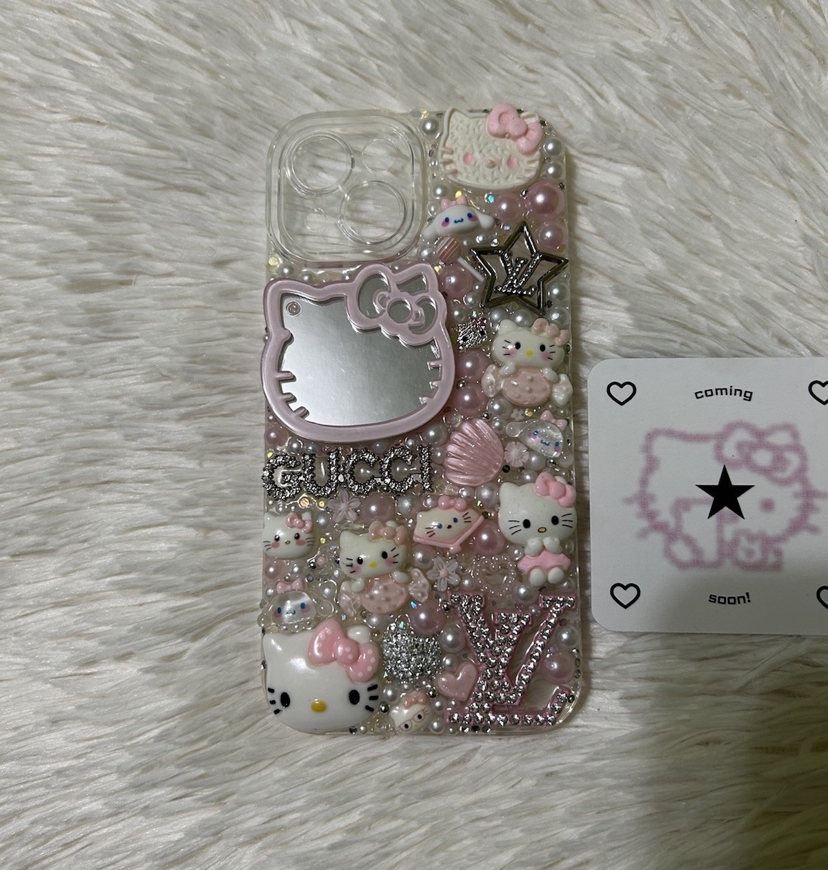 Handmade iPhone 15 Junk Case Hello Kitty Cinnamoroll Luxury Kawaii Mcbling Y2K