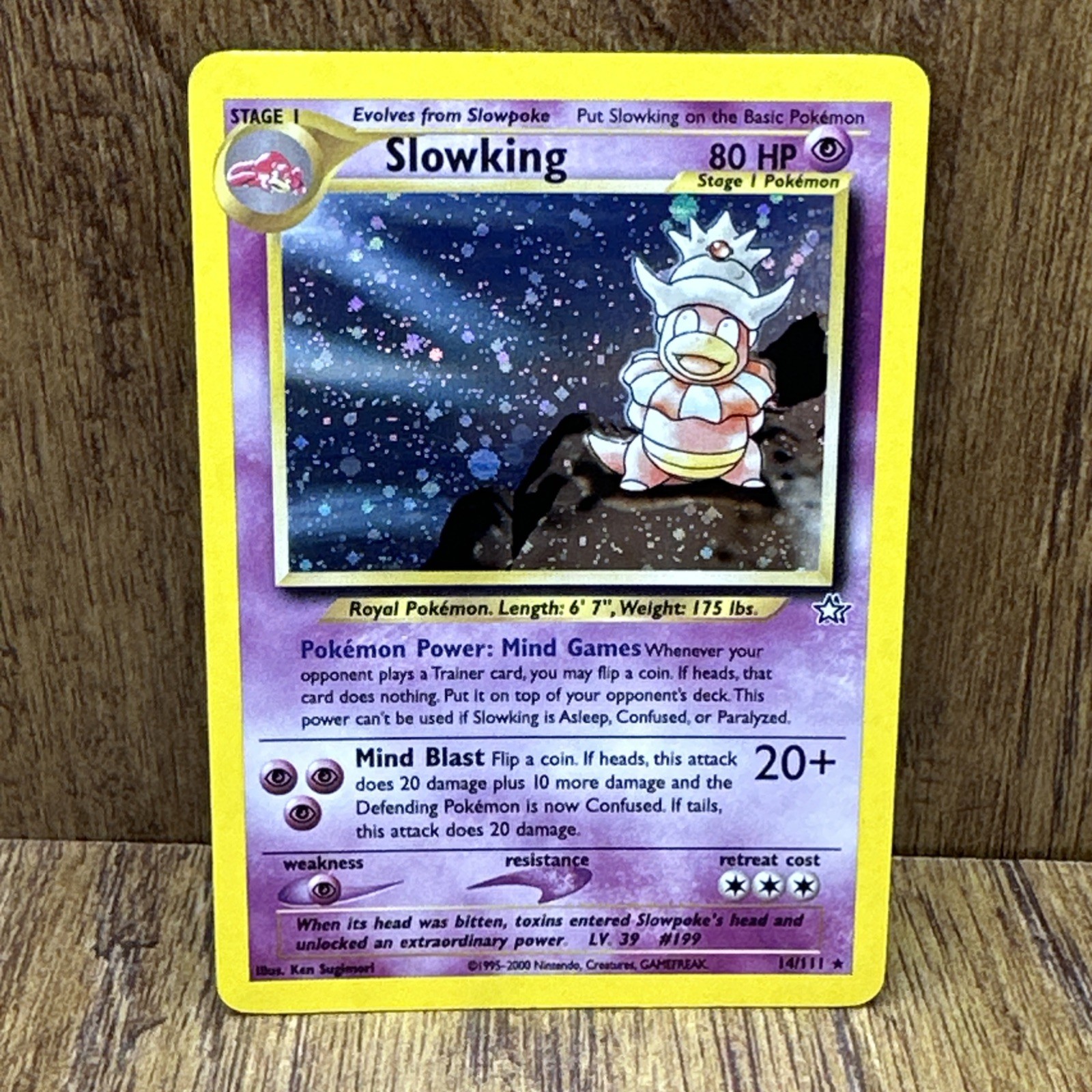 Slowking 14/111 Rare Neo Genesis Pokemon Unlimited Holo Moderately Played