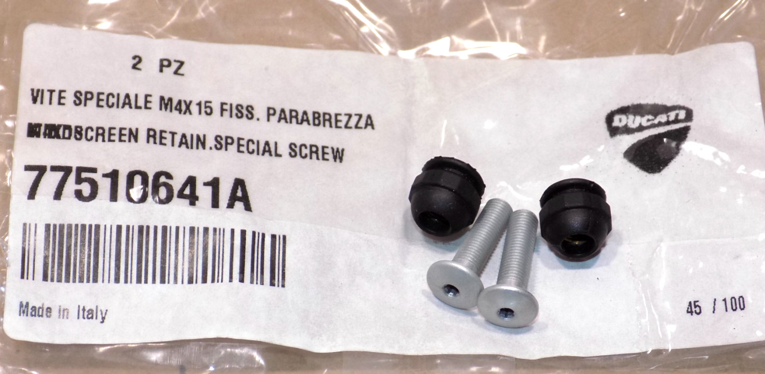 NEW Ducati OEM Windshield Windscreen Fairing Bolt Spring Nut 999 848 1098 Pair