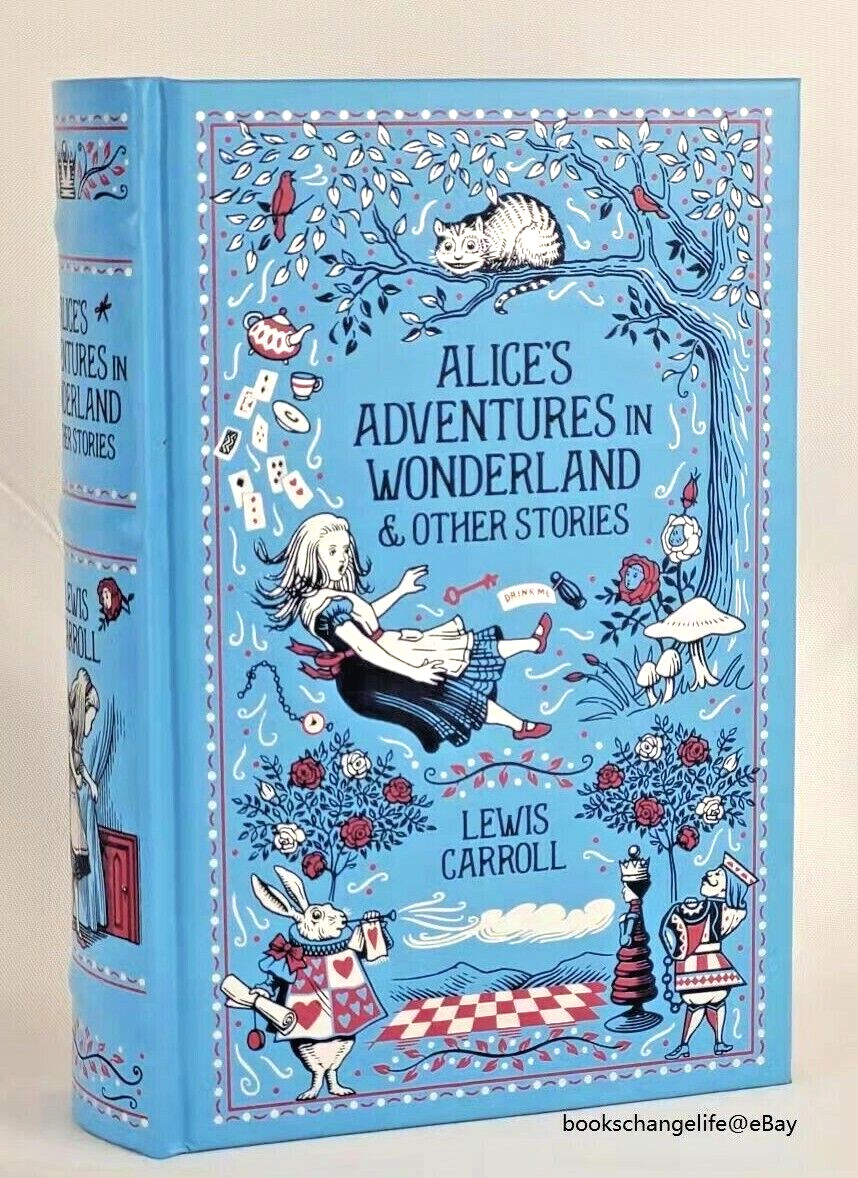 ALICE\'S ADVENTURES IN WONDERLAND Lewis Carroll Leather Bound Deluxe Edition NEW