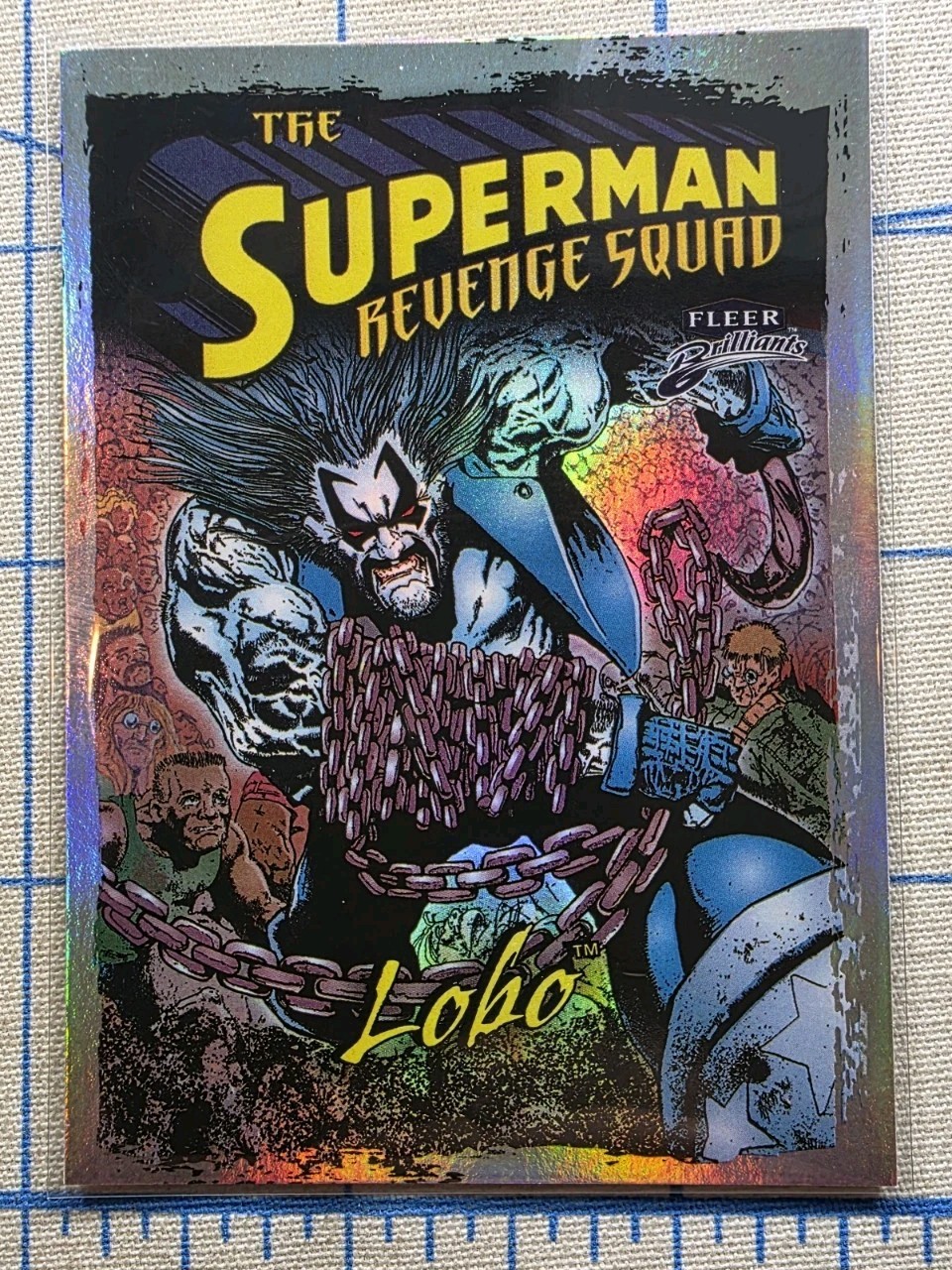 Fleer Brilliants - Lobo RS-15 - The Superman Revenge Squad - DC Comics Card Fleer Brilliants - Lobo RS-15 - The Superman Revenge Squad - DC Comics Card