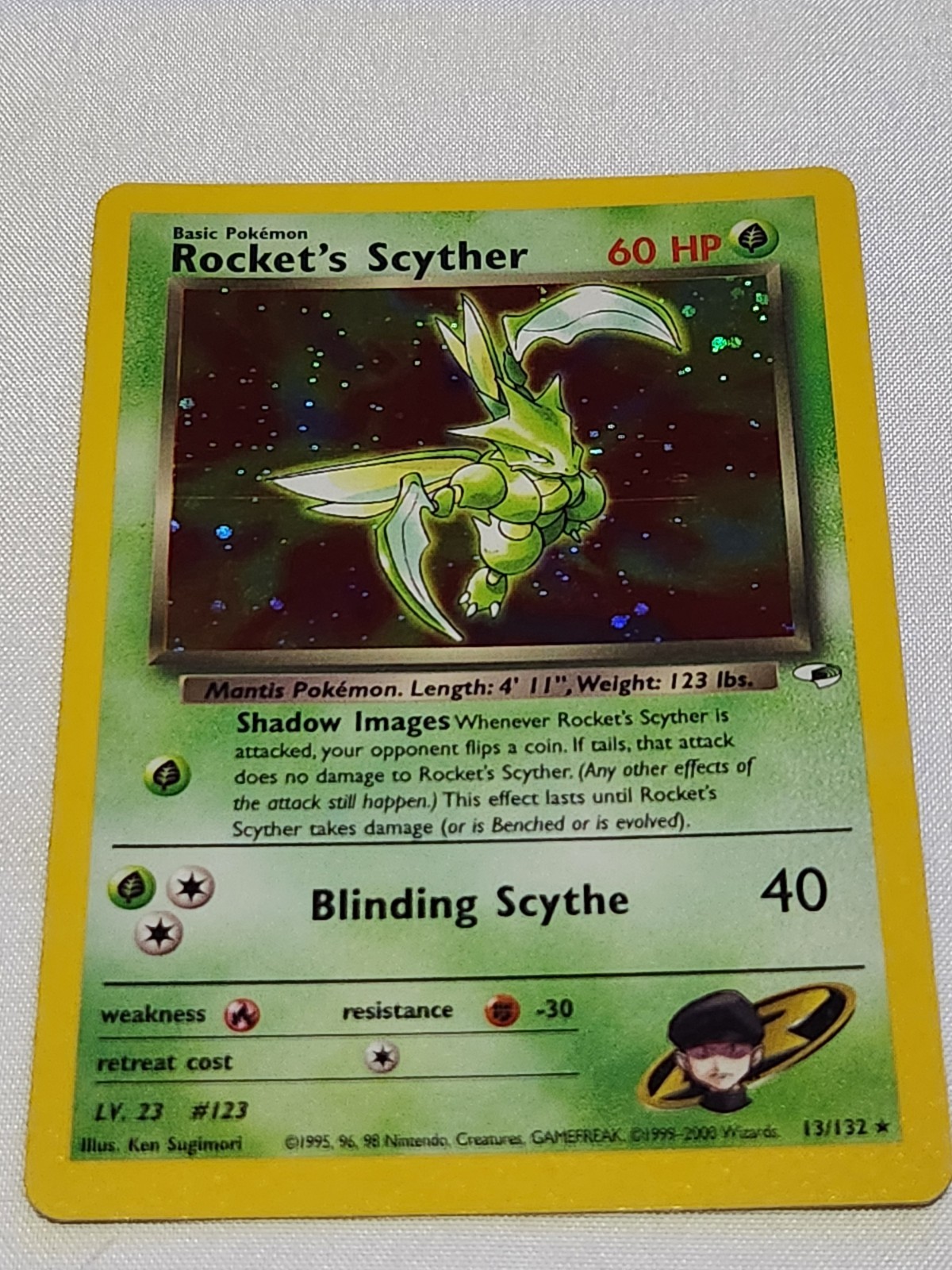 Rocket\'s Scyther 013/132 Gym Heroes Holo Rocket\'s Scyther 013/132 Gym Heroes Holo