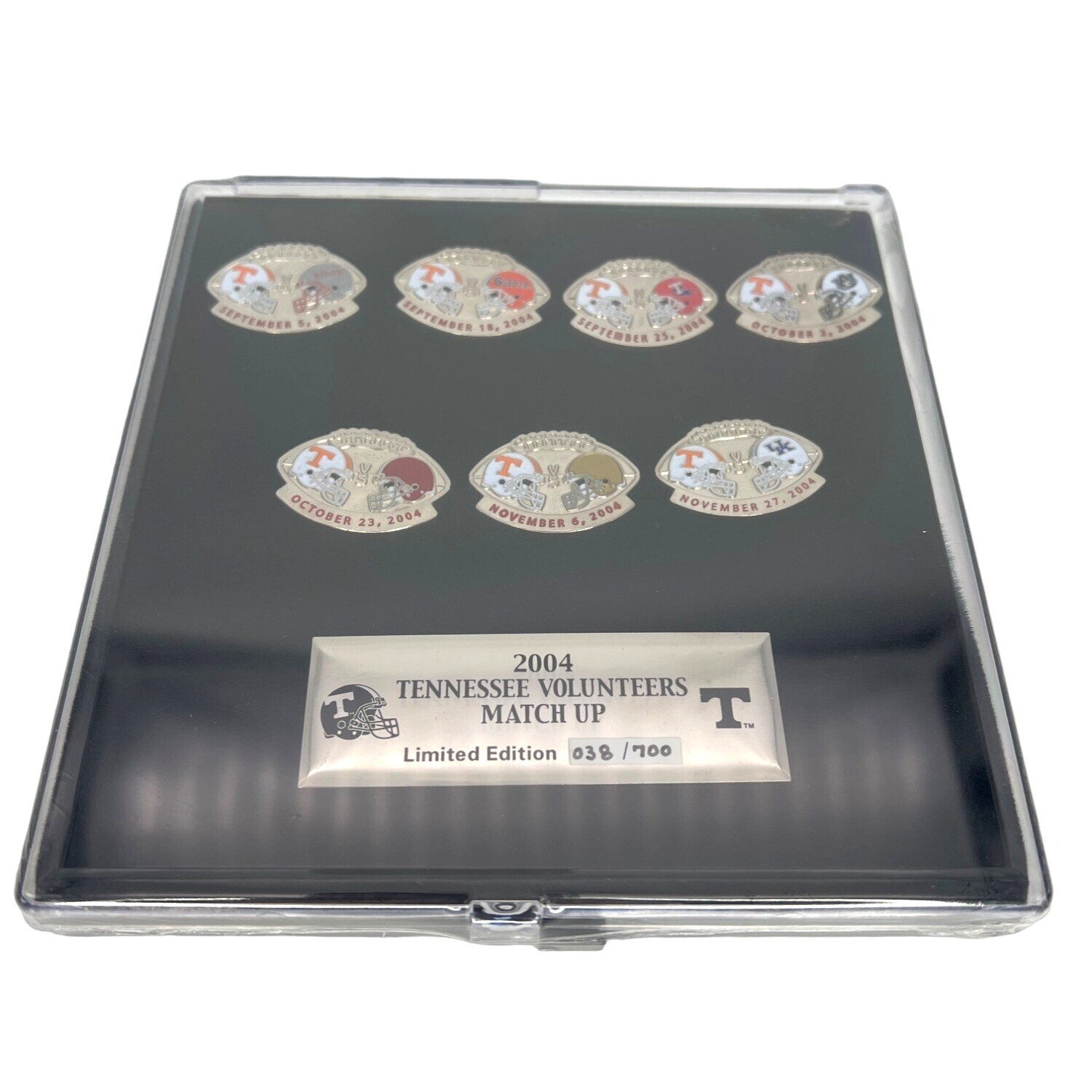 2004 Tennessee Volunteers Football Pin Set Home Game Opponents Limited Edition