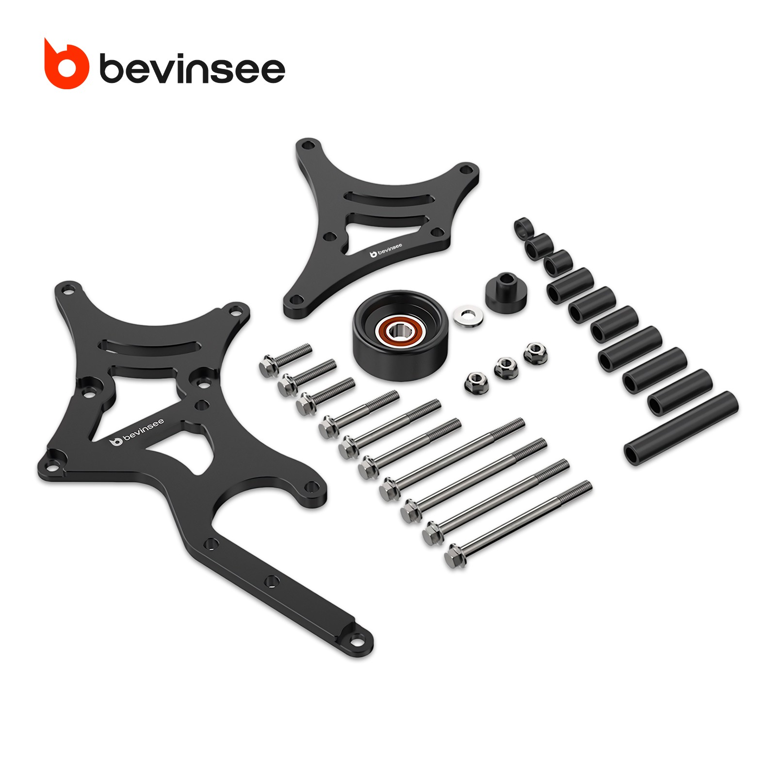 BEVINSEE LS Truck Swap Alternator Power Steering Pump Bracket For Chevy 1999-13