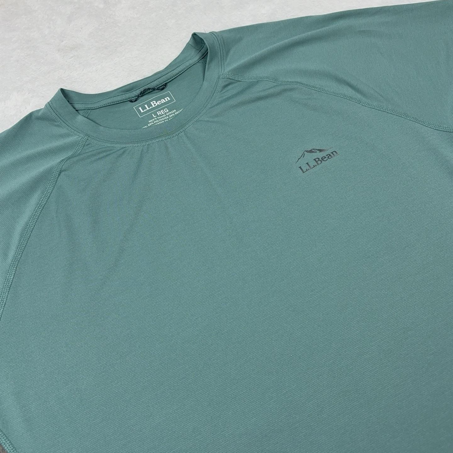 L.L.Bean Shirt Mens L Green Long Sleeve Tagless UV Protection Breathable Jordan