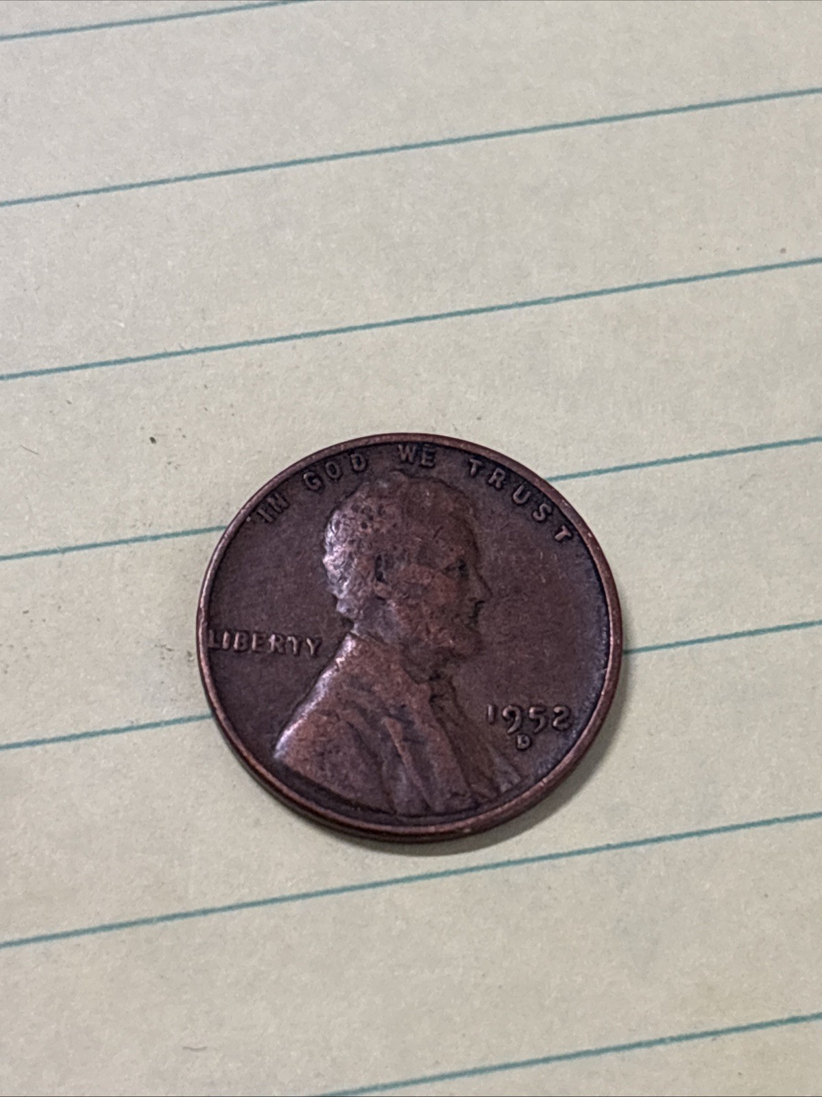 1952-D Lincoln Wheat Cent Penny