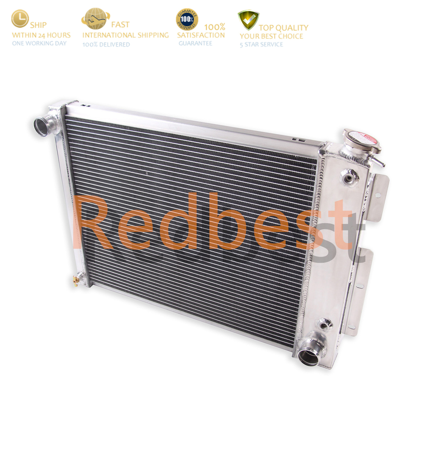 #337 Full Alu 3Row Radiator For Chevy Camaro 1967-1969 Pontiac Firebird 4.1-5.7L