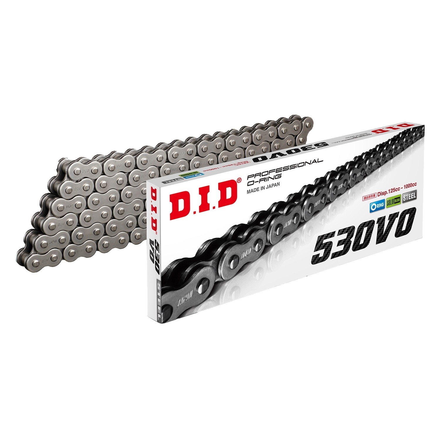 D.I.D. 530V0 Professional O-Ring V Chains Natural M530VOX120ZB