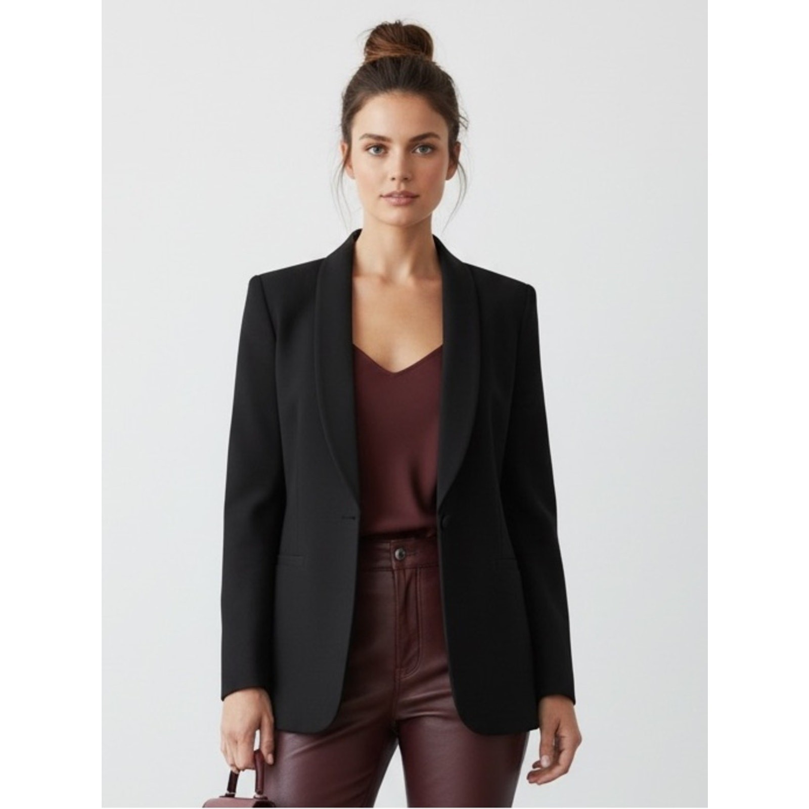 Vintage Oleg Cassini Black Power Blazer Jackie Kennedy Era Size 6