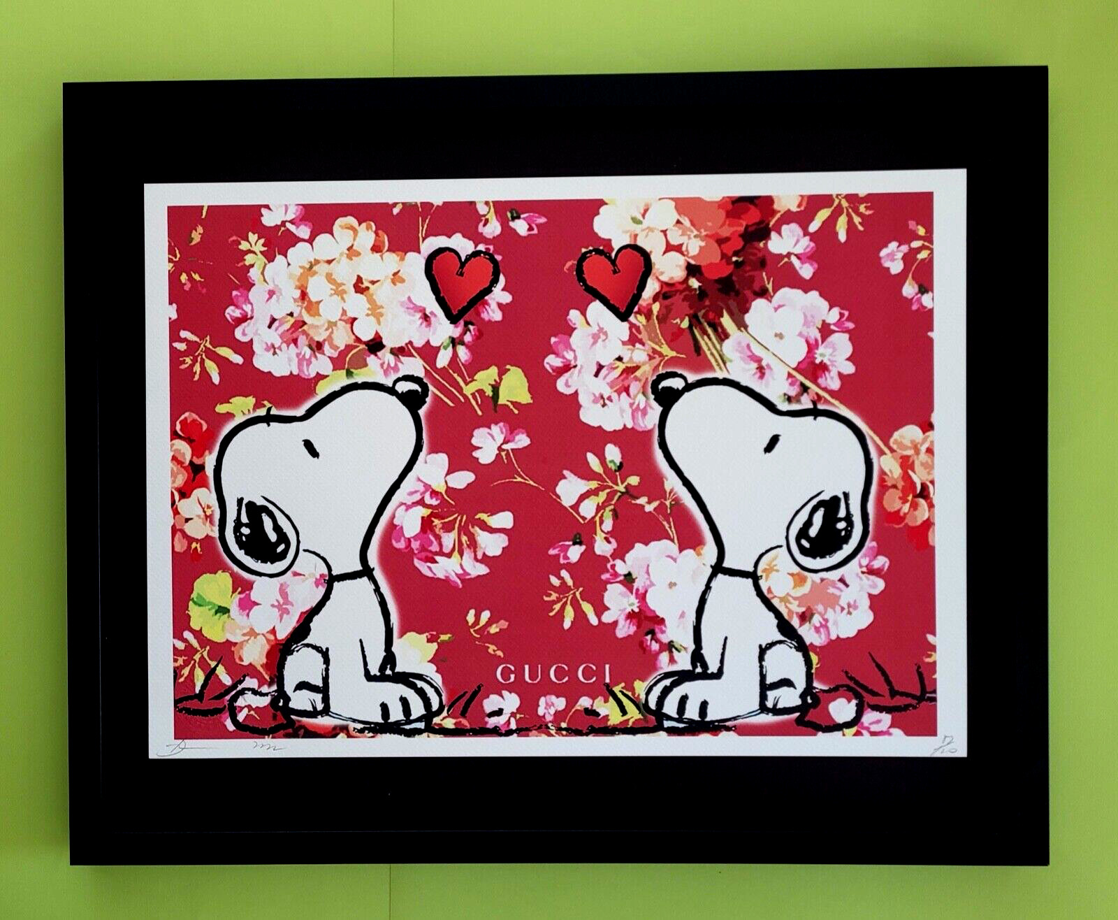 DEATH NYC Hand Signed LARGE Print Framed 16x20in COA SNOOPY HEART GUCCI FL DEATH NYC Hand Signed LARGE Print Framed 16x20in COA SNOOPY HEART GUCCI FL